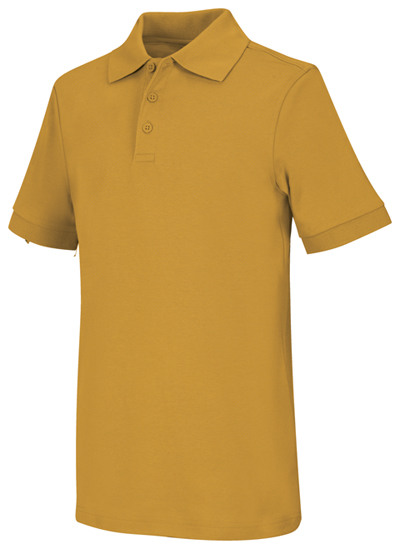 Classroom Child Unisex Youth Unisex Short Sleeve Interlock Polo Yellow
