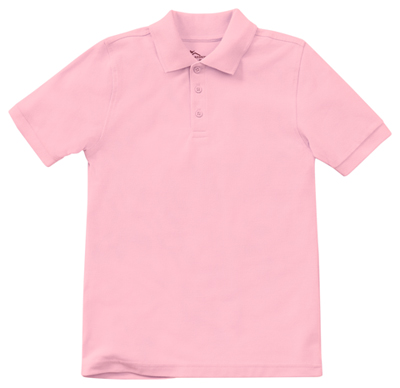 Classroom Unisex Youth Short Sleeve Pique Polo Pink