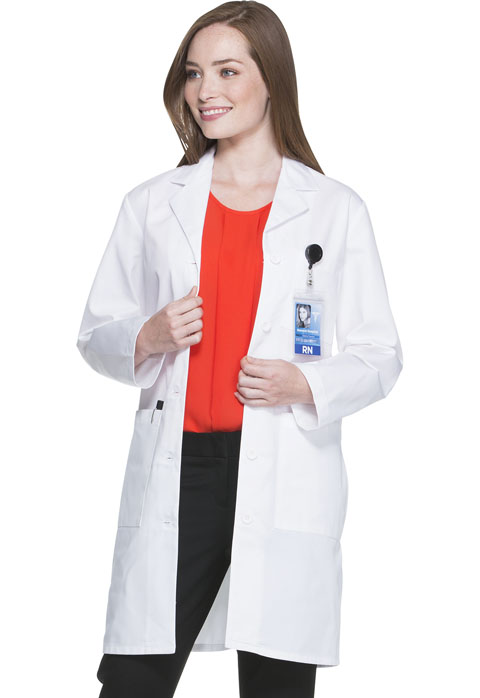 ScrubStar Women Women's 37 Long Lab Coat White