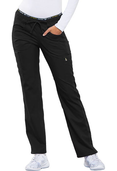 Luxe SportMid Rise Straight Leg Pull-on Pant