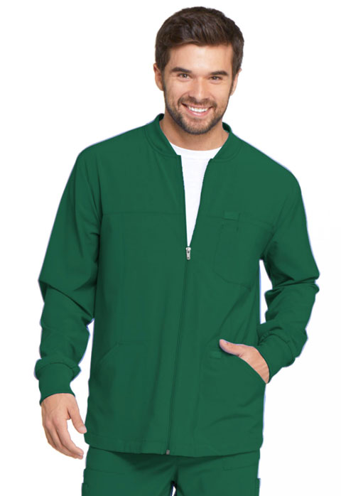 Dickies Every Day EDS Essentials Men's Zip Front Warm-Up Jacket in Hunter Green
