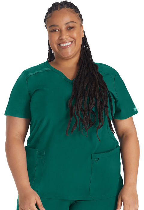 Dickies Every Day EDS Essentials Mock Wrap Top in Hunter Green
