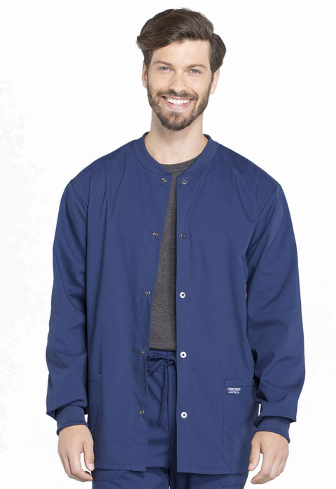 Workwear WW Professionals Men Men's Snap Front Jacket Blue