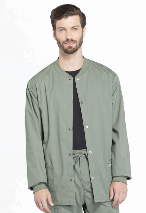 Workwear WW Professionals Men Men's Snap Front Jacket Green