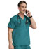 Photograph of Dickies EDS Signature Men's V-Neck Top in Hunter Green