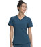 Photograph of Dickies Retro V-Neck Top in Caribbean Blue
