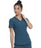 Photograph of Dickies Retro V-Neck Top in Caribbean Blue