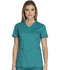 Photograph of Dickies Essence Mock Wrap Top in Teal Blue