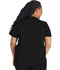 Photograph of Dickies Balance Women V-Neck Top With Rib Knit Panels Black DK870-BLK