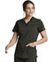 Photograph of Dickies Dickies Balance V-Neck Top With Rib Knit Panels in Deep Forest