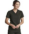 Photograph of Dickies Dickies Balance V-Neck Top With Rib Knit Panels in Deep Forest