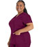 Photograph of Dickies Dickies Balance V-Neck Top With Rib Knit Panels in Wine