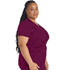 Photograph of Dickies Dickies Balance V-Neck Top With Rib Knit Panels in Wine