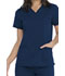 Photograph of Dickies Dickies Balance V-Neck Top With Rib Knit Panels in Navy