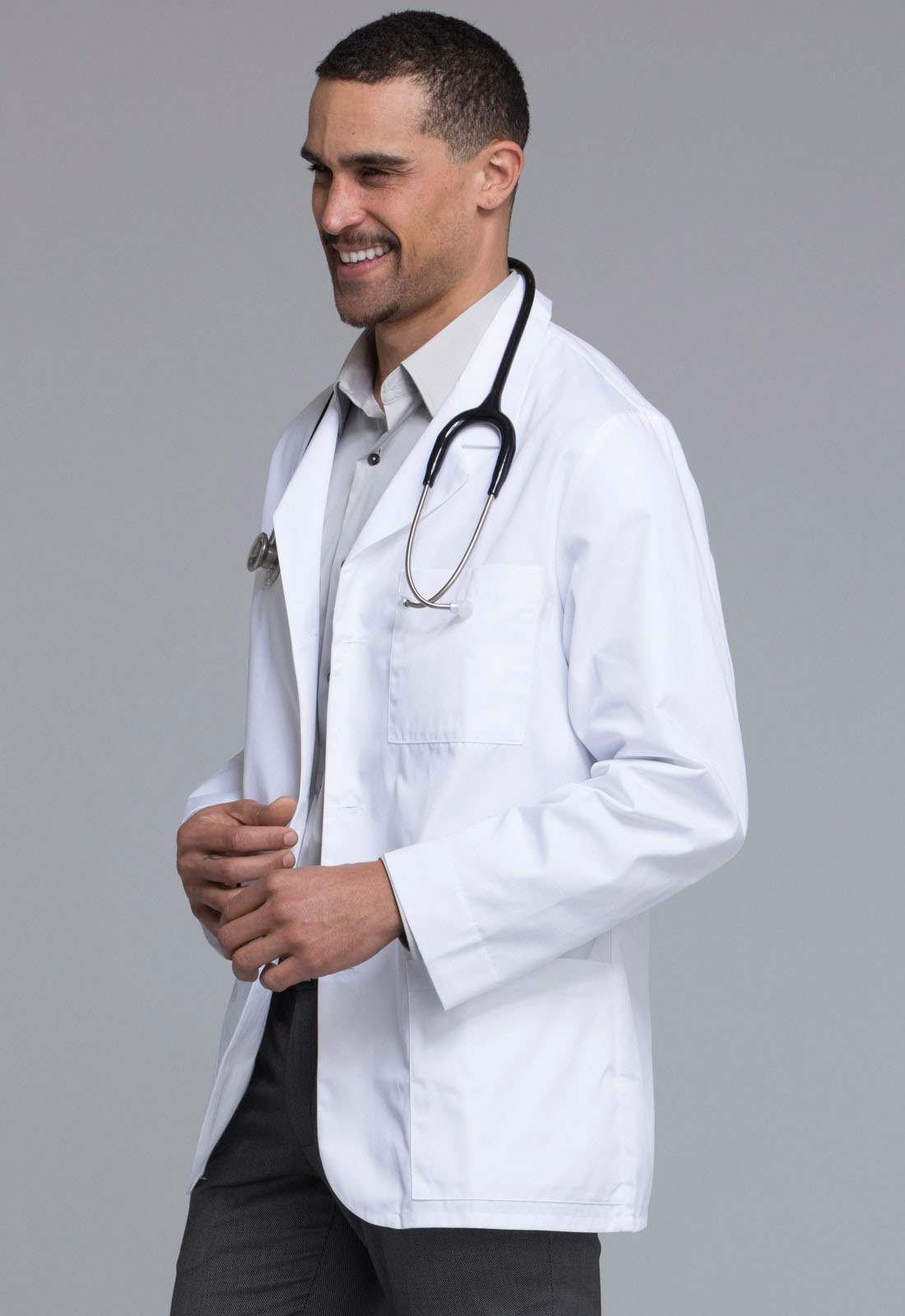 1389A Med-Man Men's New Long Sleeve Pockets Twill Consultation Lab Coat