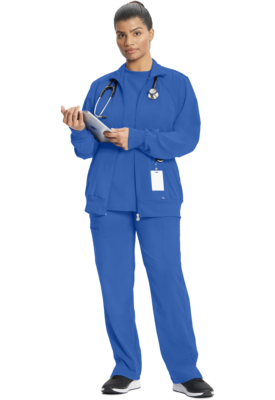 Cherokee Infinity Women Medical Scrubs Jacket Zip Front 2391A, M, Eggplant  