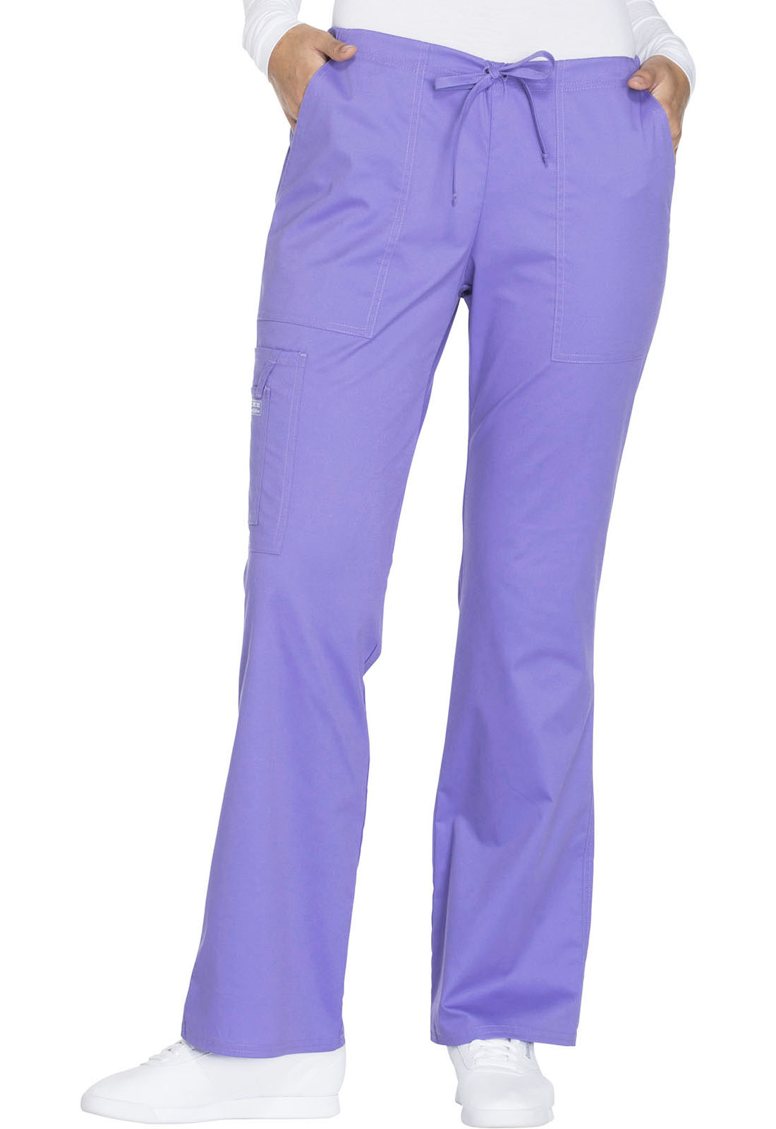 Cherokee Workwear Stretch Women's PETITE Drawstring Cargo Scrub Pants ...