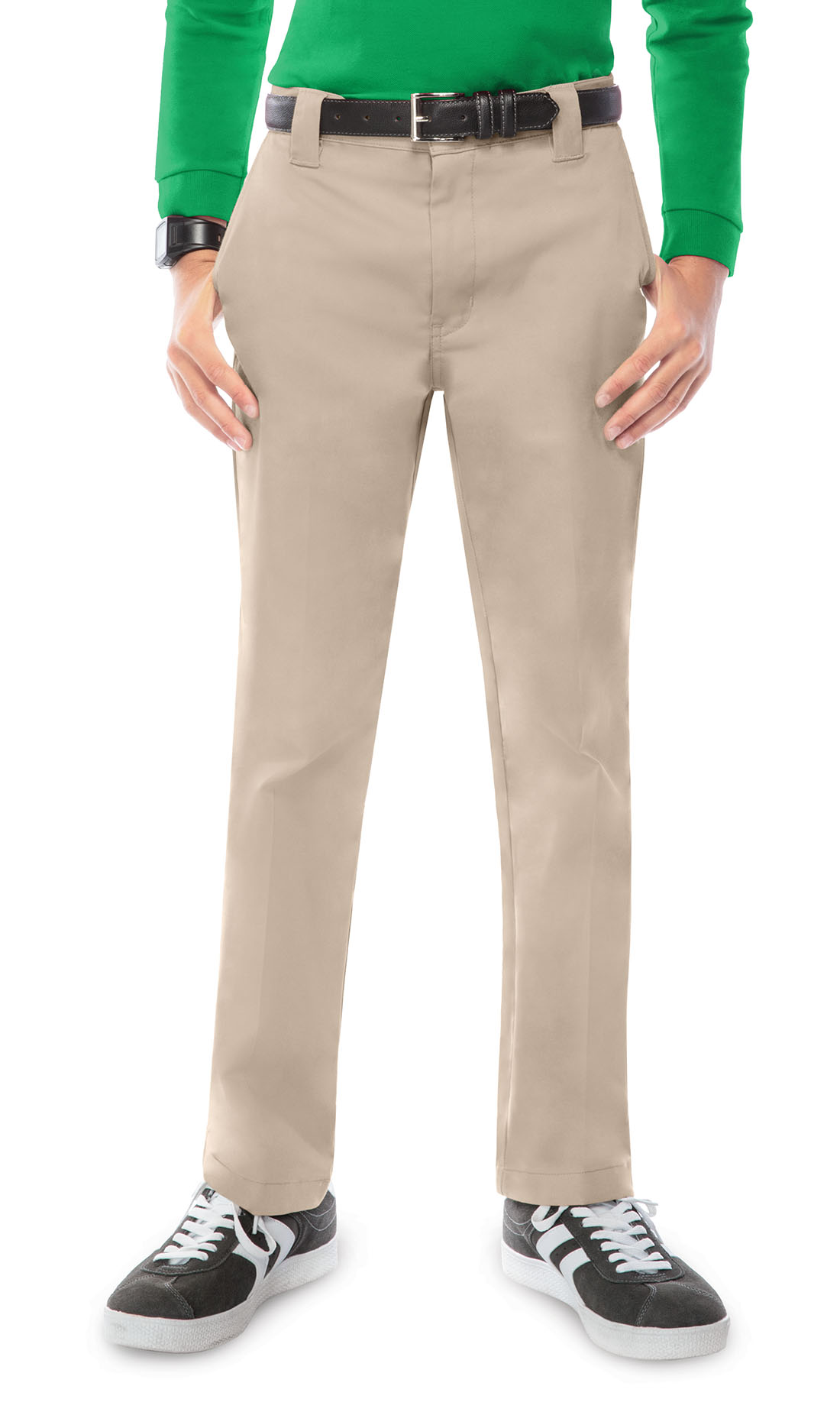 Boys Skinny Trousers Slim Fit Leg School Uniform Pants School/Prom/Work/Formal Pant Adjusters Inside Bottoms 