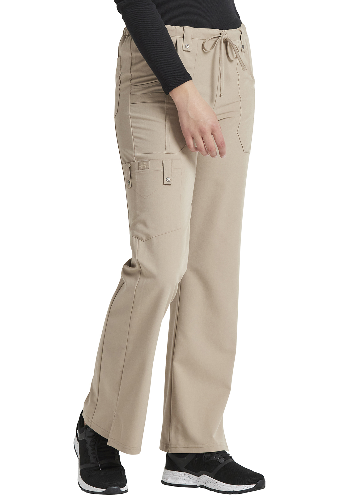 Dickies Women's Navy Xtreme Stretch Mid Rise Drawstring Cargo Pant