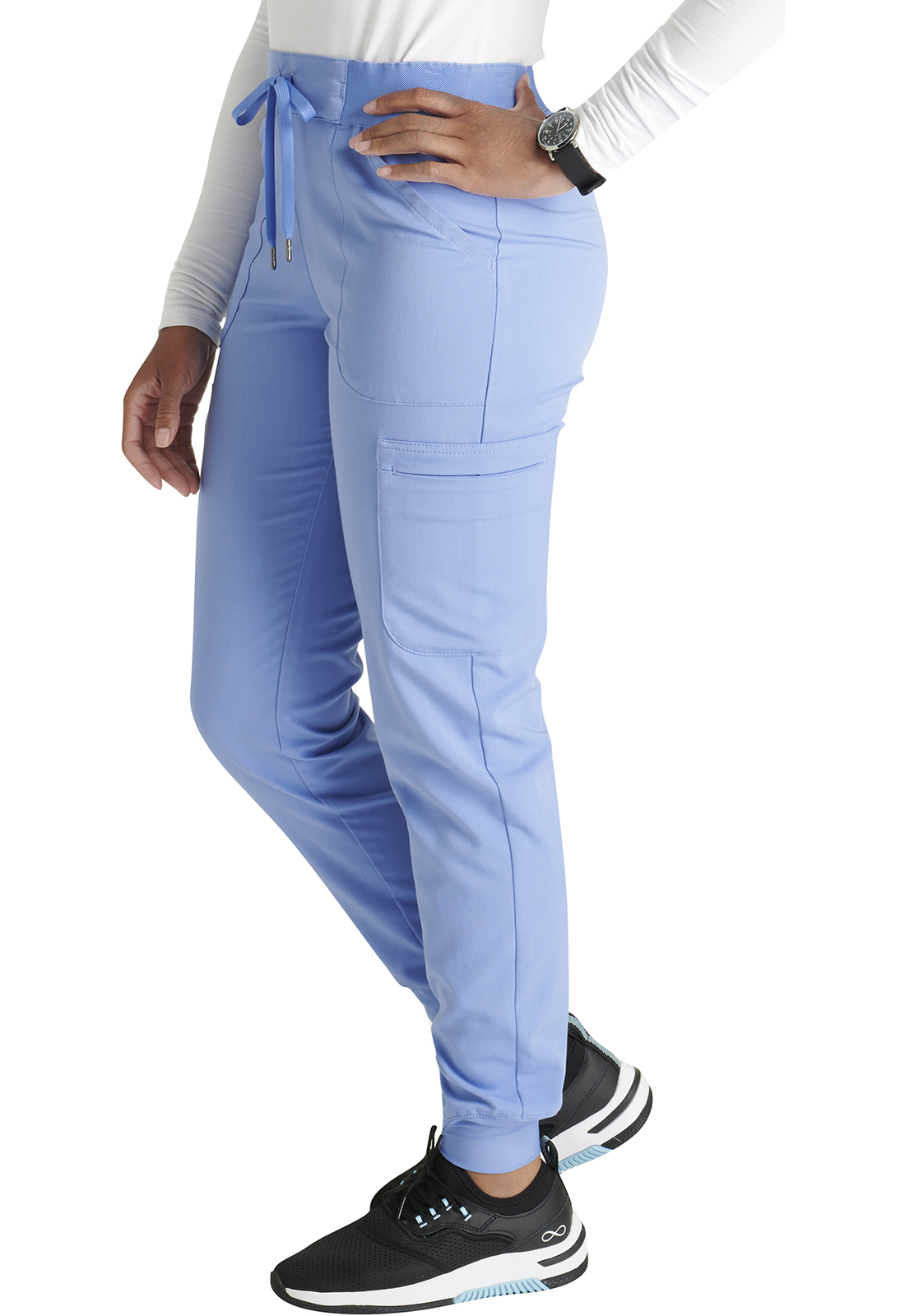 Cherokee Women's Pajama Set, Long Sleeve Cotton Top & Micro Fleece Pants,  Soft & Cozy Loungewear, Water Color Floral/Blue, Medium price in UAE,  UAE