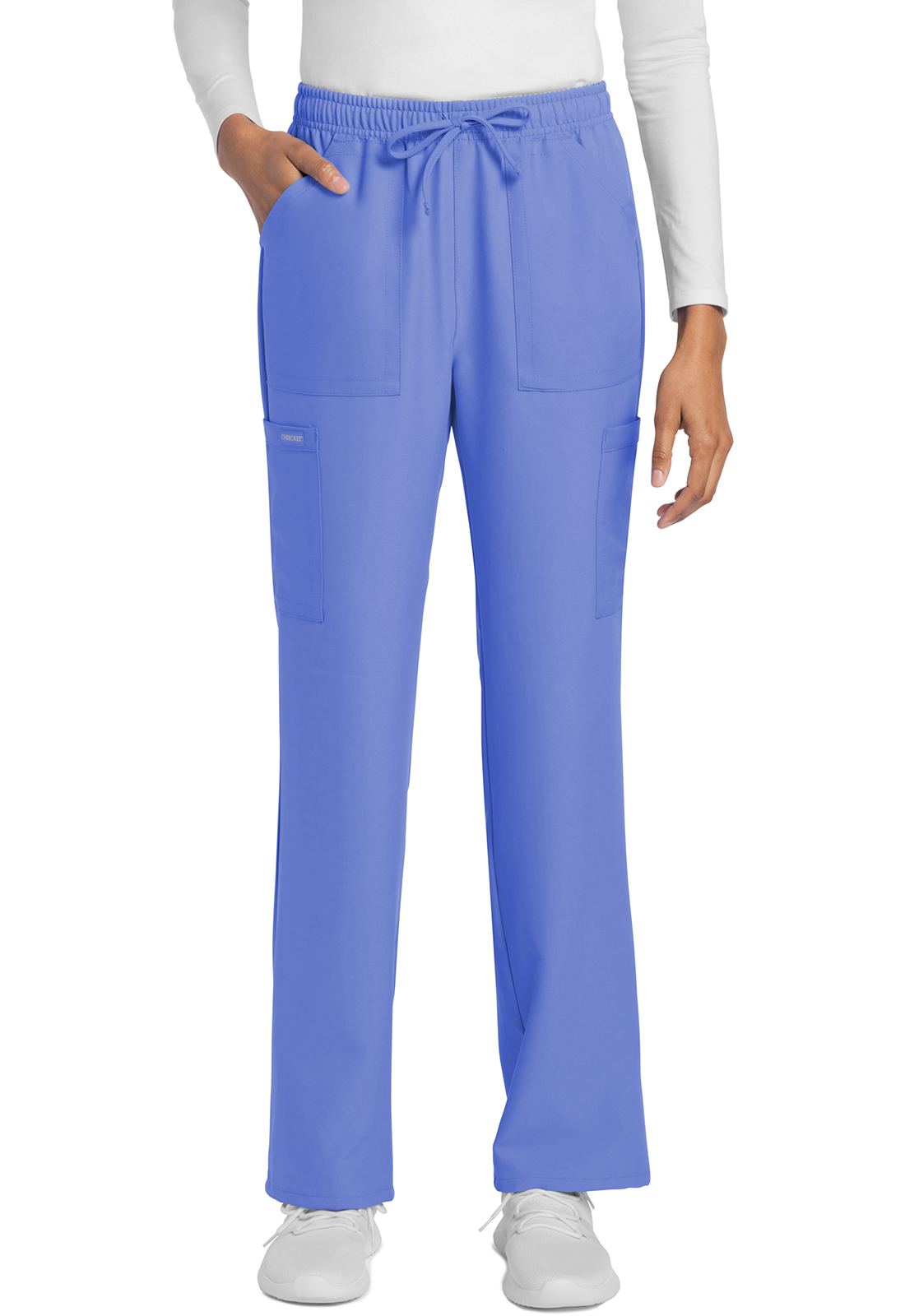 ULTRA CK272A Ladies Mid-Rise Elastic-Drawstring Trouser 4 Pocket Cargo Scrub Pant - Antimicrobial-Cherokee