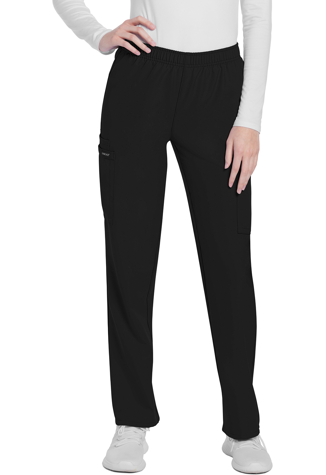 Mid Rise Pull&#45;on Slim Leg Cargo Pant-Cherokee