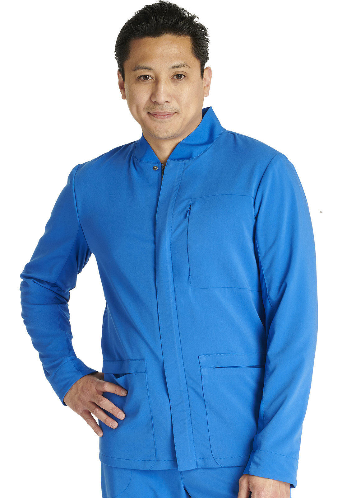 Atmos CK329A Men&#8216;s Zip Front 3 Pocket Sustainable Medical Scrub Jacket - Antimicrobial-Cherokee