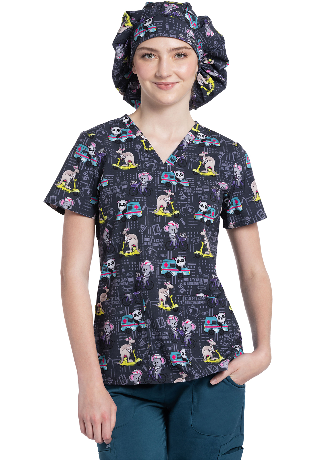 Cherokee Prints Unisex Bouffant Scrubs Hat-Cherokee