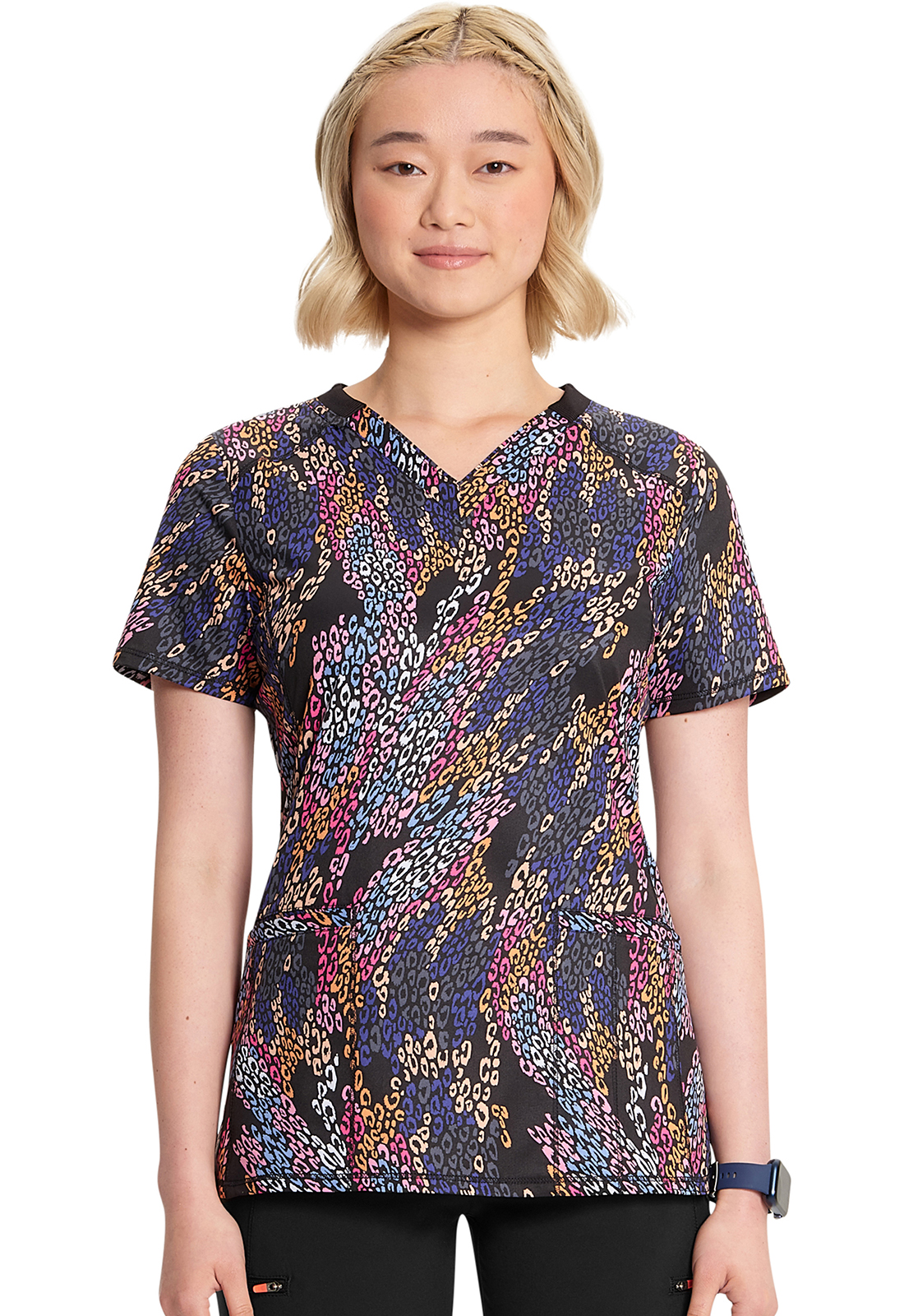 V-Neck Print Top-Infinity