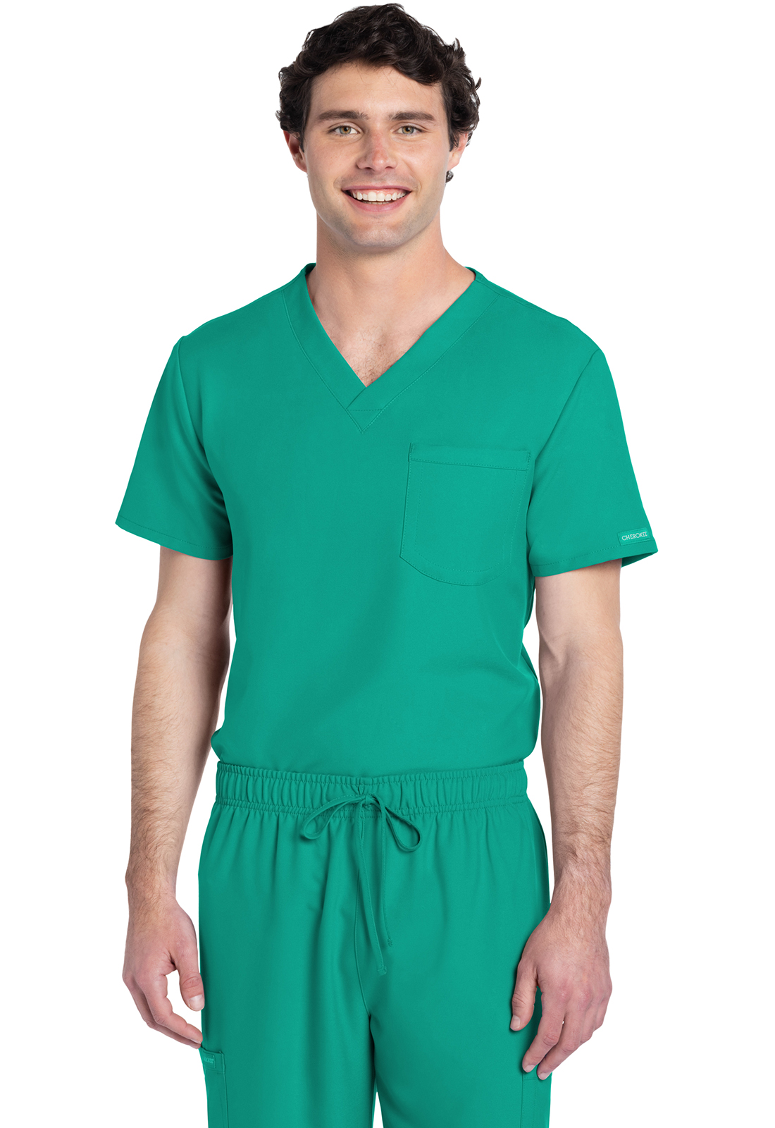 ULTRA CK778A Unisex Tuckable 1 Pocket V-Neck Medical Scrub Top - Antimicrobial-Cherokee