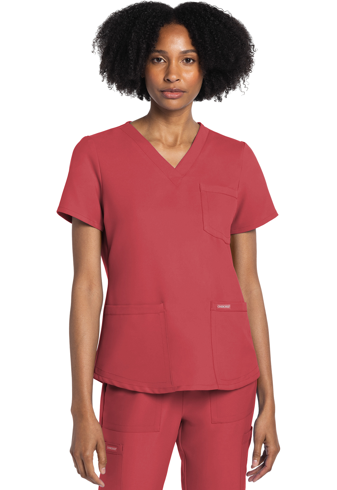 ULTRA CK961 Ladies 3 Pocket Shirttail Hem Style Medical Scrub Top - Antimicrobial-Cherokee