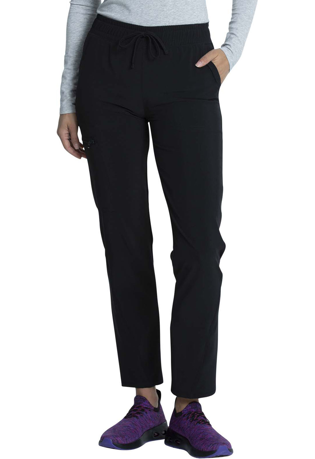 Allura Mid Rise Drawstring Tapered Leg Pant-Cherokee