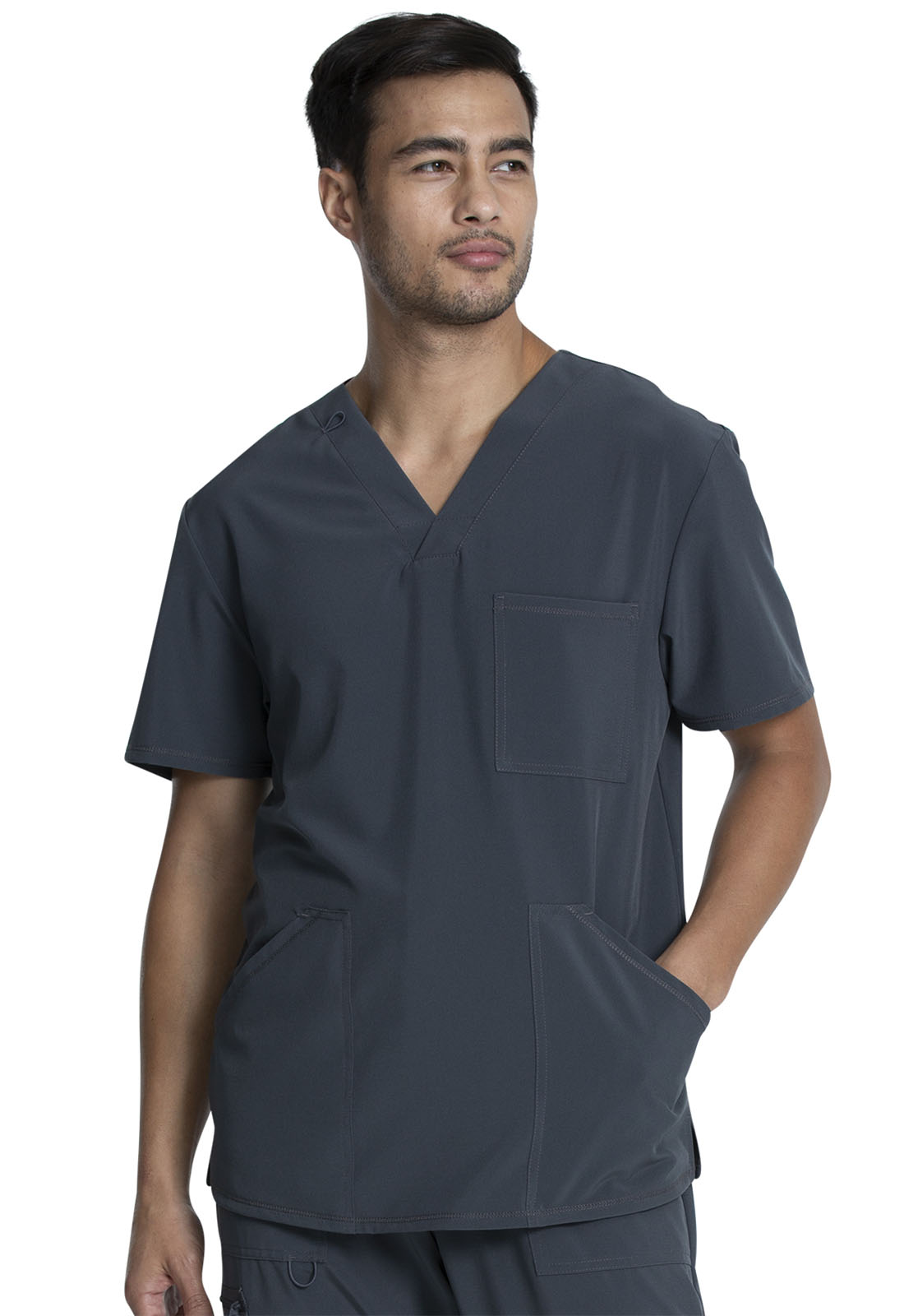 Allura CKA686 Men&#8216;s 3 Pocket V-Neck Nursing Uniform Top-Cherokee