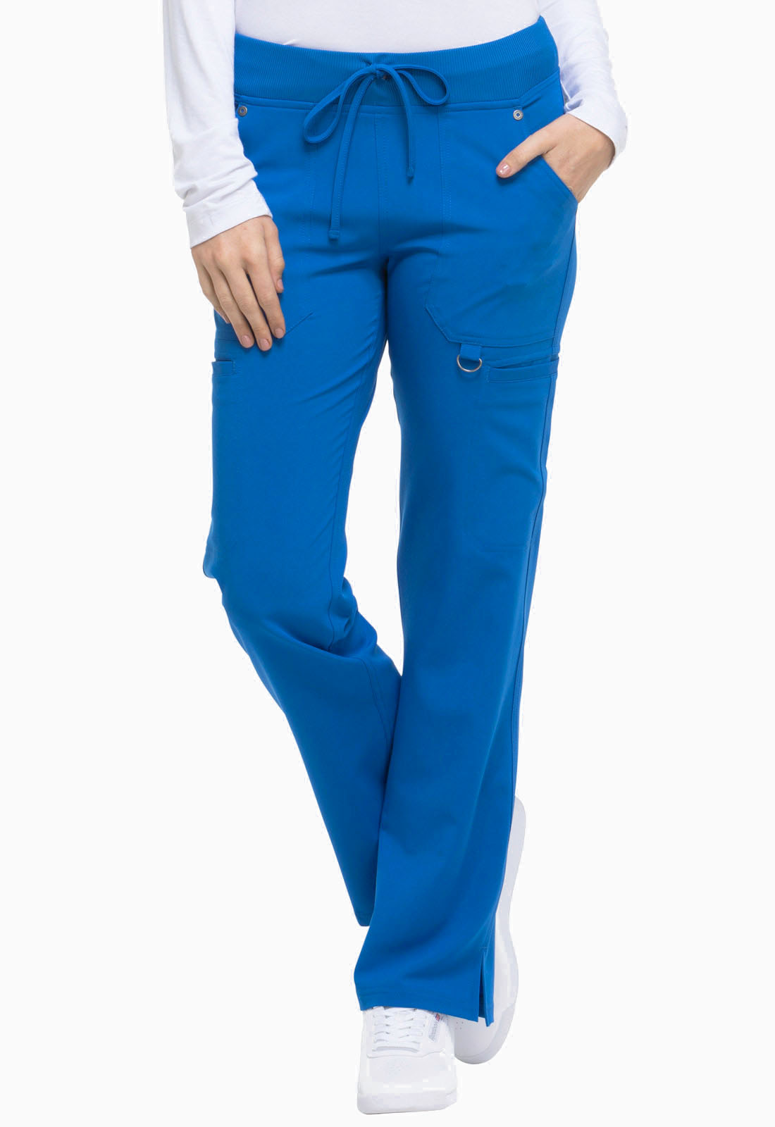 Dickies Xtreme Stretch Mid Rise Rib Knit Waistband Pant in Royal 