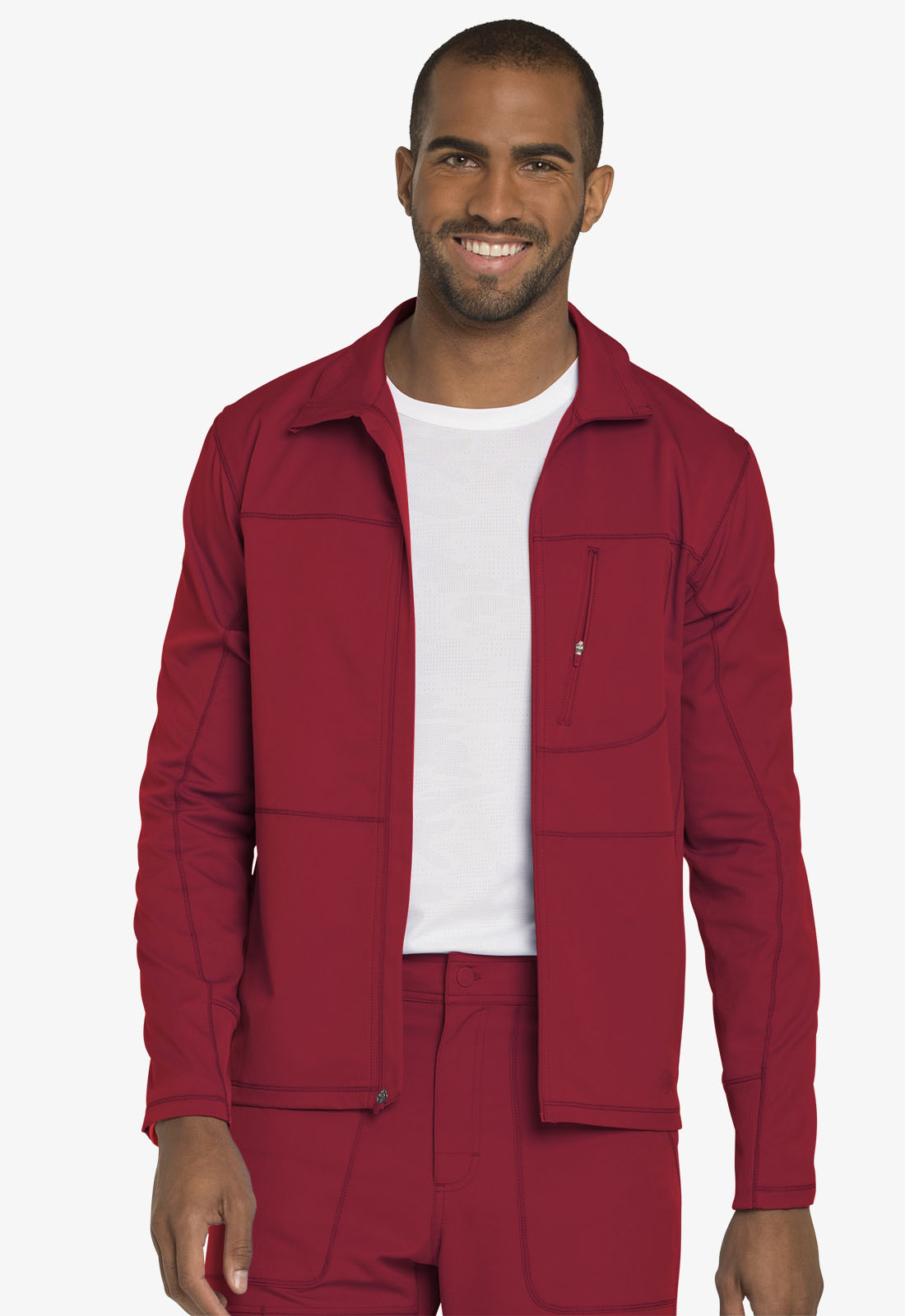 Dickies Dickies Dynamix Zip Warm-up Jacket in Red from Dickies Medical