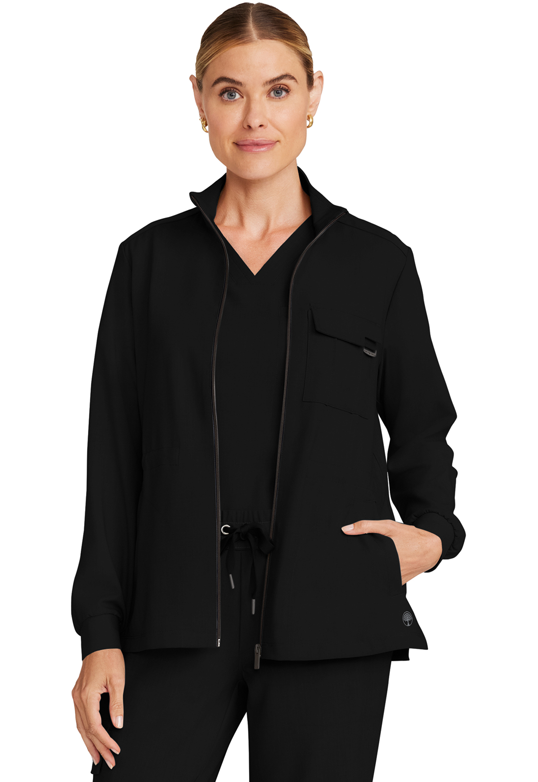 Women&#39;s Zip Front Utility Jacket-Healing Hands