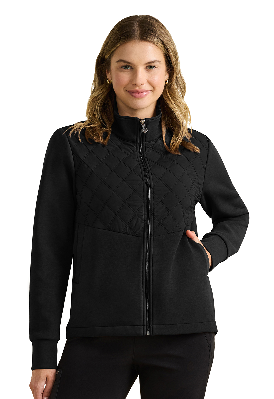 Z - HH Limited Edition HH378 Kiara Knit Zip Front Jacket-Healing Hands