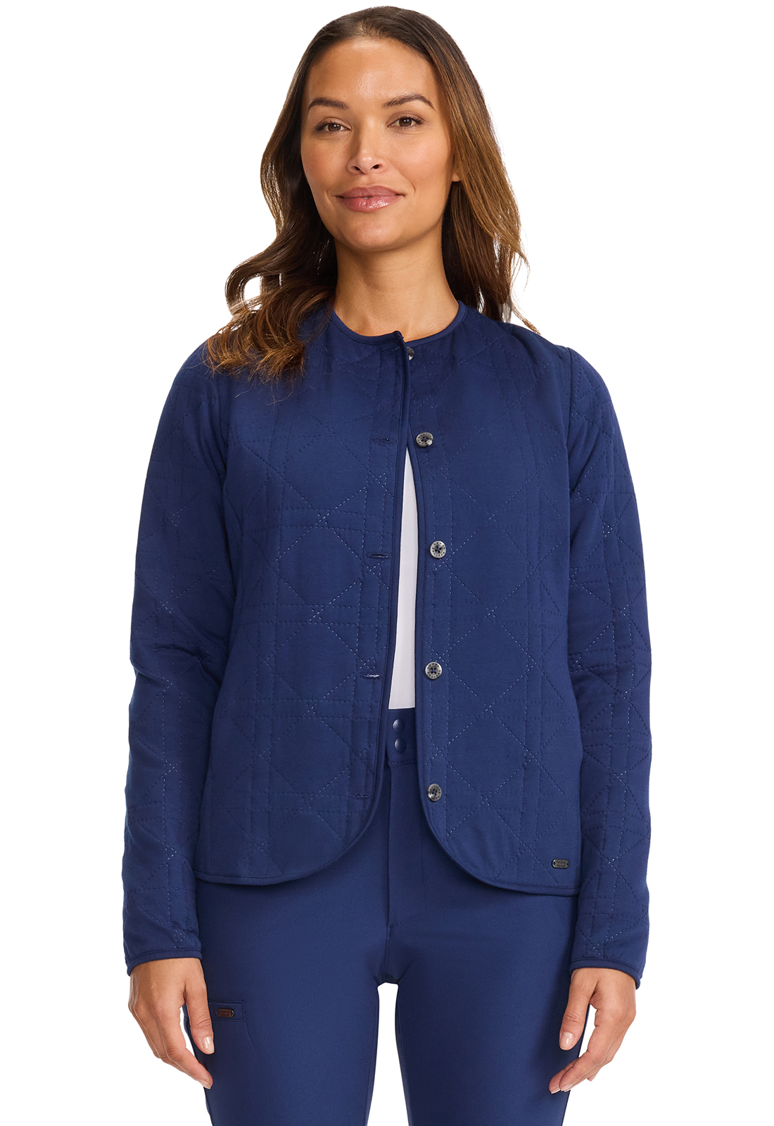 HH Limited Edition HH379 Women&#8216;s 4 Pocket Quilted Knit Cardigan Style Scrub Jacket-Healing Hands