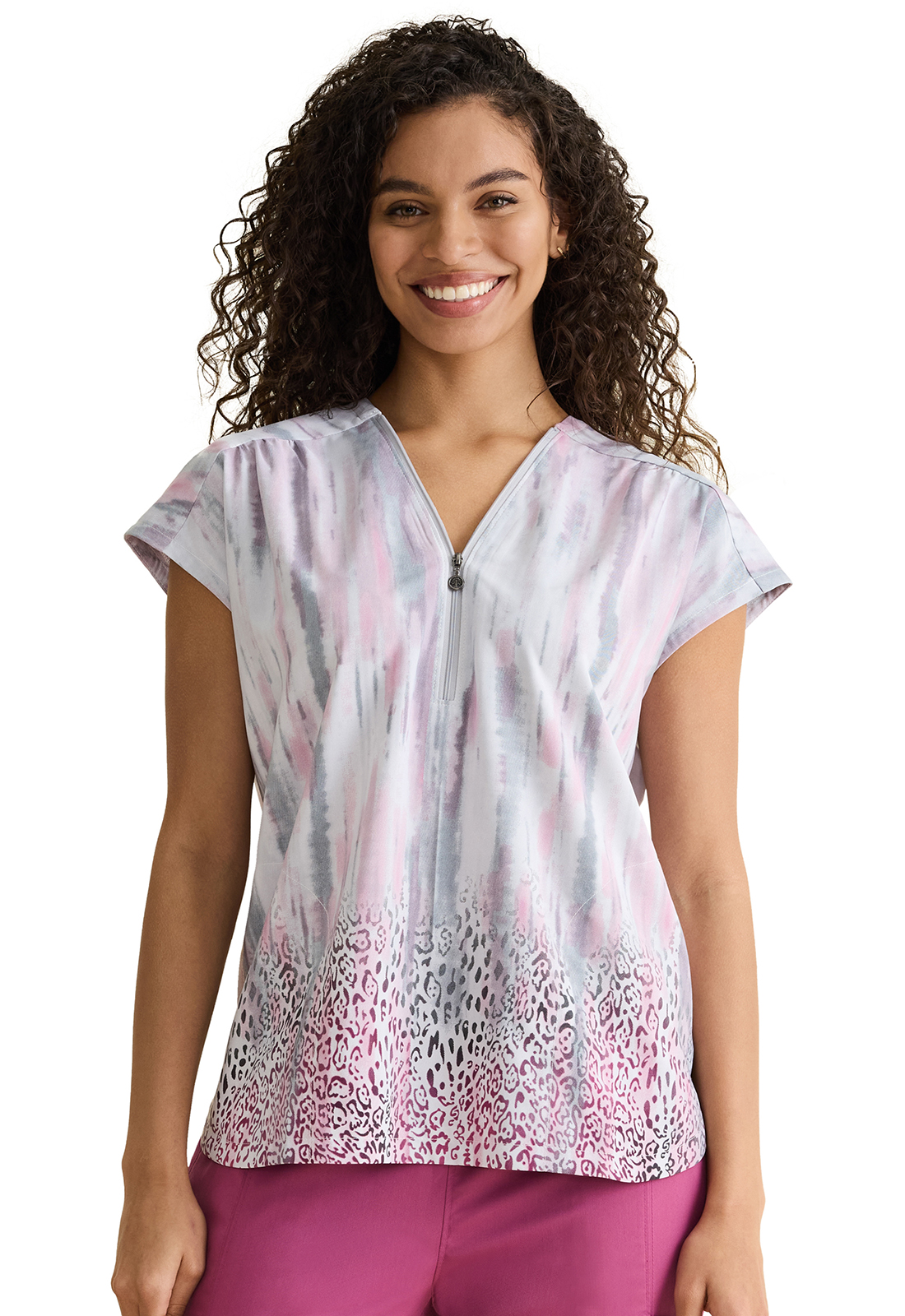 Kelly Print Top-Healing Hands