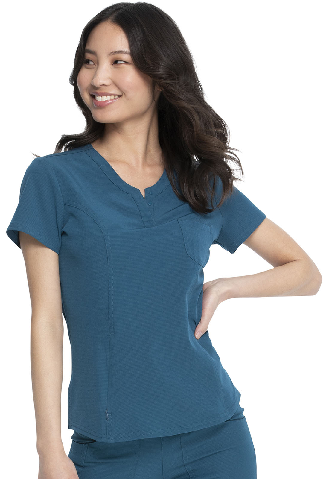 HeartSoul HS710 Roxy V Neck Nursing Scrub Top with Hidden Inseam Pocket-Heartsoul