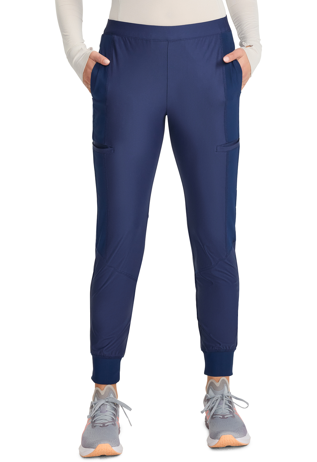 Infinity Kinetic IN012A Ladies Knit 5 Pocket Stain Resistant Convertible Jogger Scrub Pant - Antimicrobial-Infinity