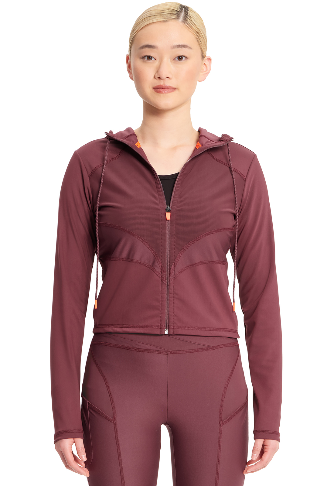 Infinity Kinetic IN326 NEW Ladies Mesh Moisture Wicking Zip Front 2 Pocket Crop Jacket-Infinity