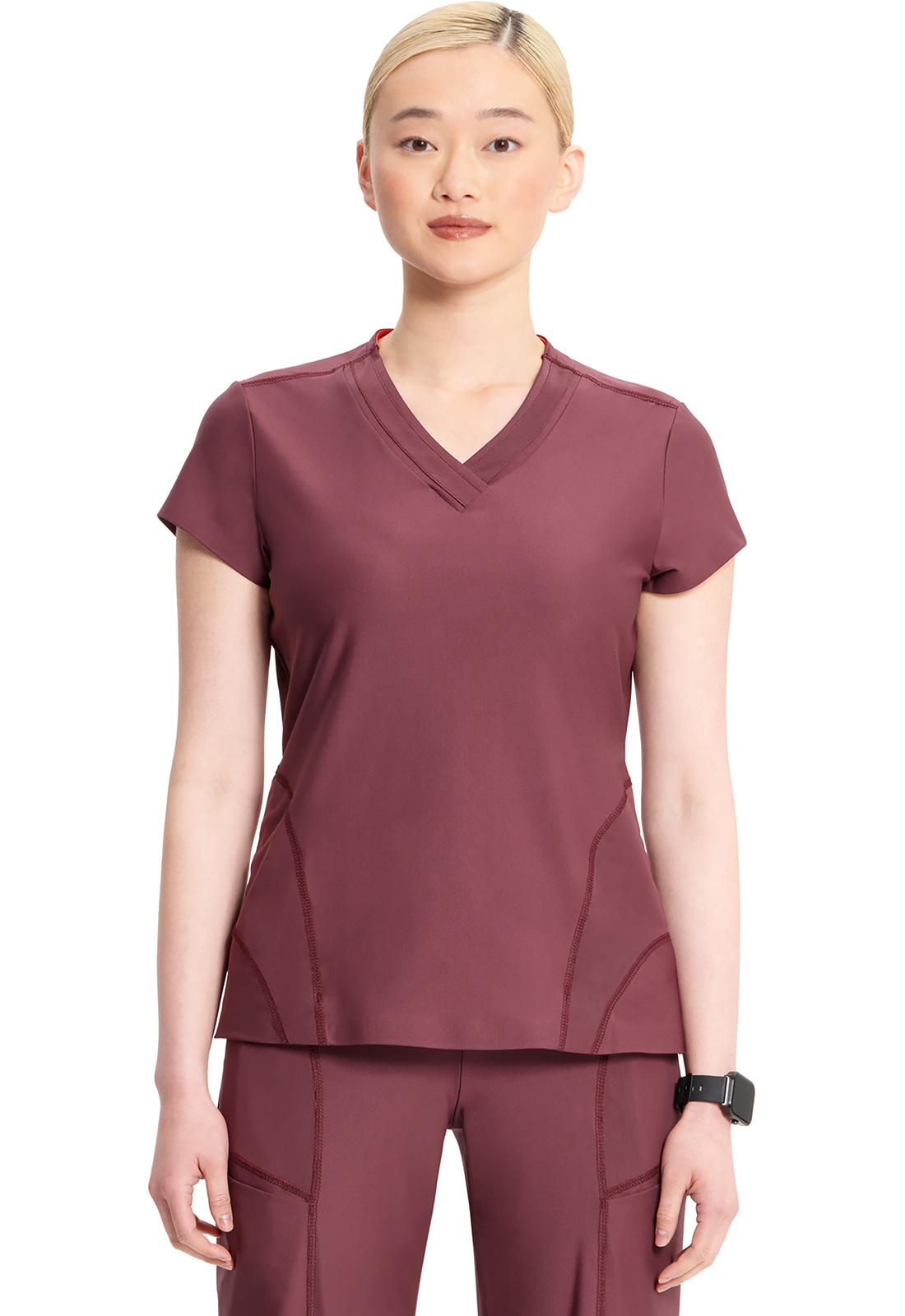 Infinity Kinetic IN706A NEW Ladies PROTX2 Knit 2 Pocket V-Neck Scrub Top - Antimicrobial-Infinity