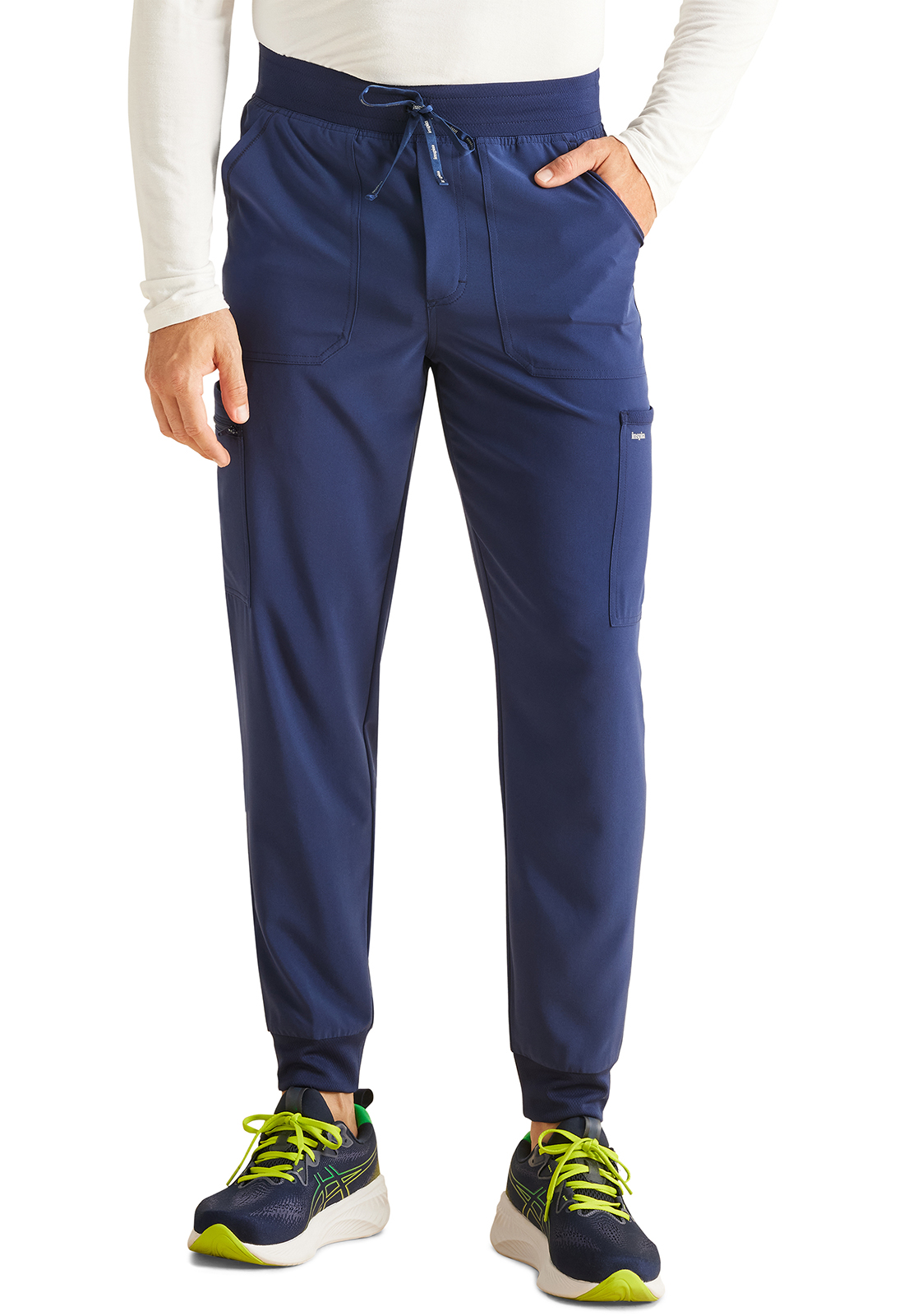 Inspira Flex IP066A NEW Men&#8216;s 7 Pocket Mid Rise Jogger with Reinforced Waist and Drawstring - Antimicrobial-Inspira