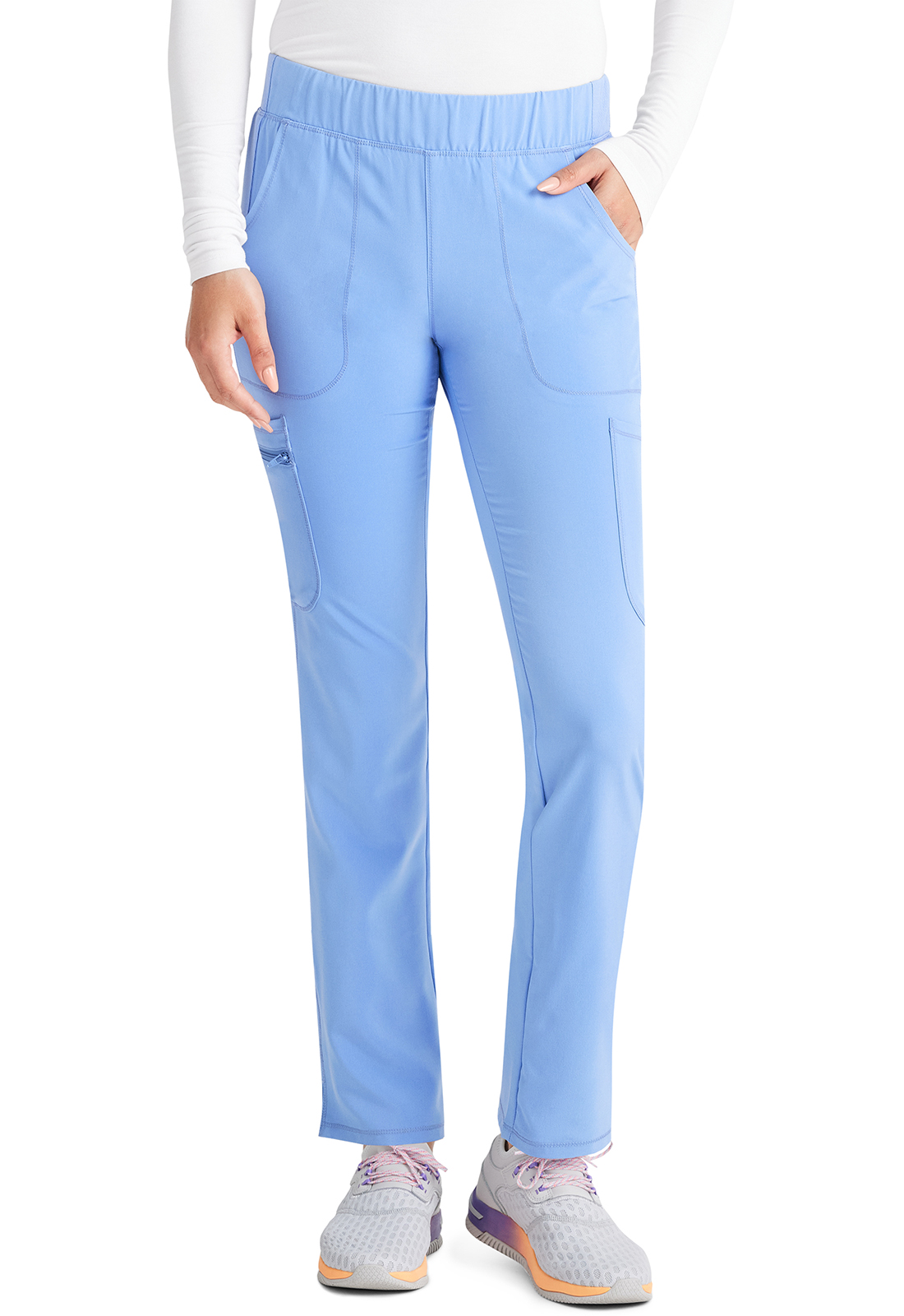 Mid Rise Pull&#45;On Straight Leg Cargo Pant-Inspira