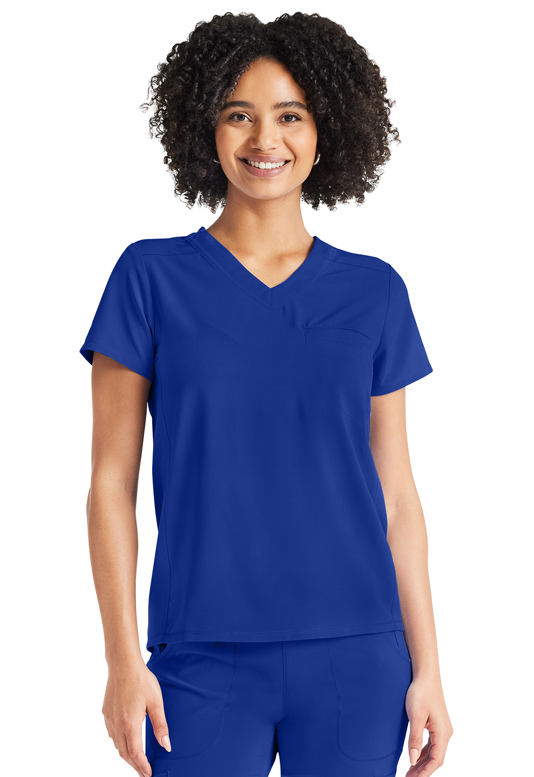 Inspira Flex IP600A V-Neck Style Tuckable Medical Scrub Top with 2 Pockets and side panels - Antimicrobial-Inspira