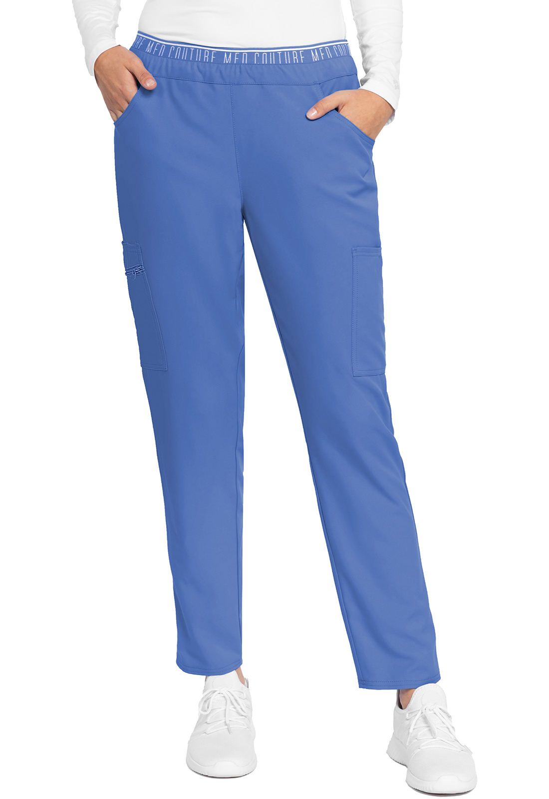 MC Insight MC009 Mid-rise Tapered Leg 4 Pocket Pull-on Medical Scrub Pant by Med Couture-Med Couture