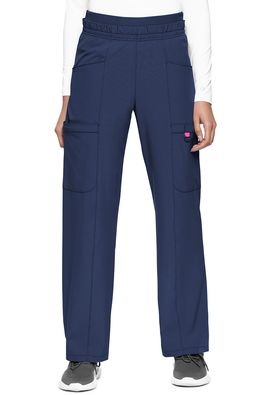 MC AMP MC105 NEW Ladies High Rise 4 Pocket Pull-on Stretch Wide Leg Cargo Scrub Pant by Med Couture-Med Couture