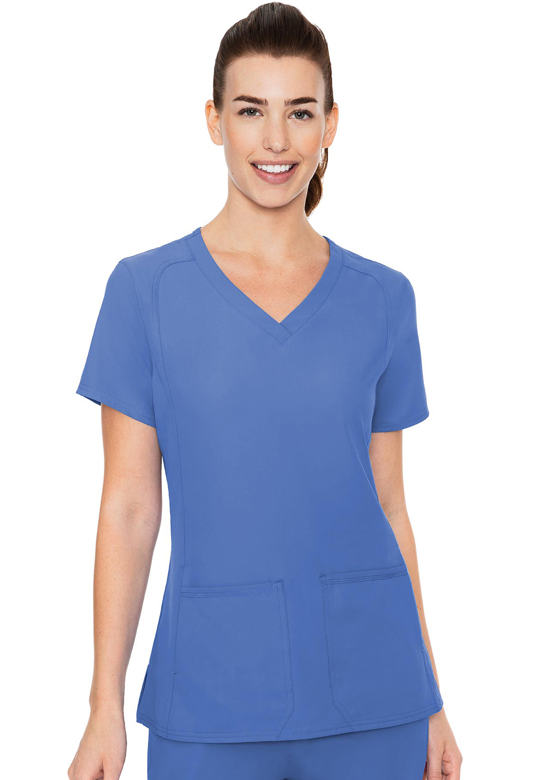 MC Insight MC2468 4 Pocket Smooth Back Panel Scrub Top-Med Couture