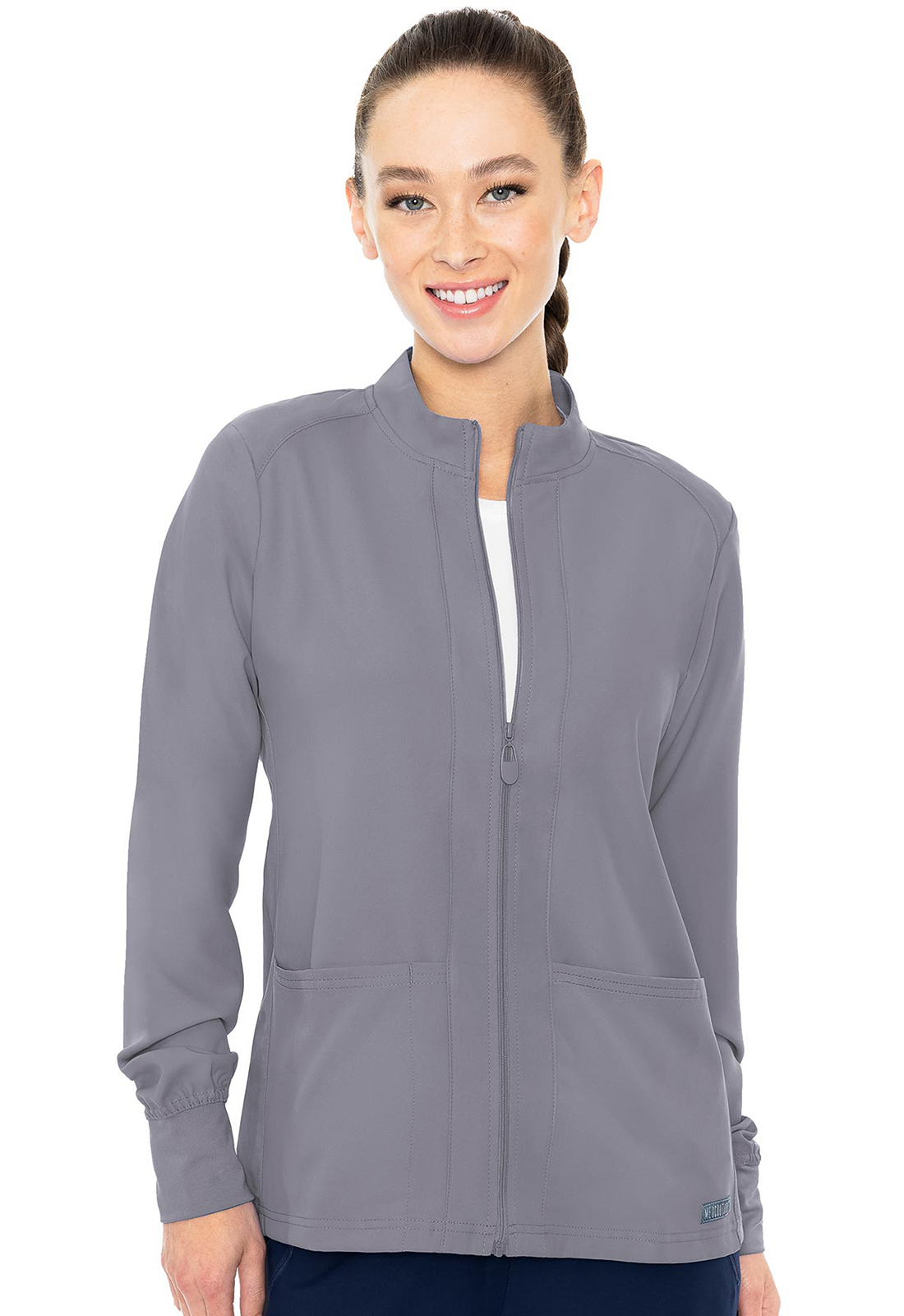 MC Insight MC2660 Zip Front 3 Pocket Warm-Up Scrub Jacket by Med Couture-Med Couture